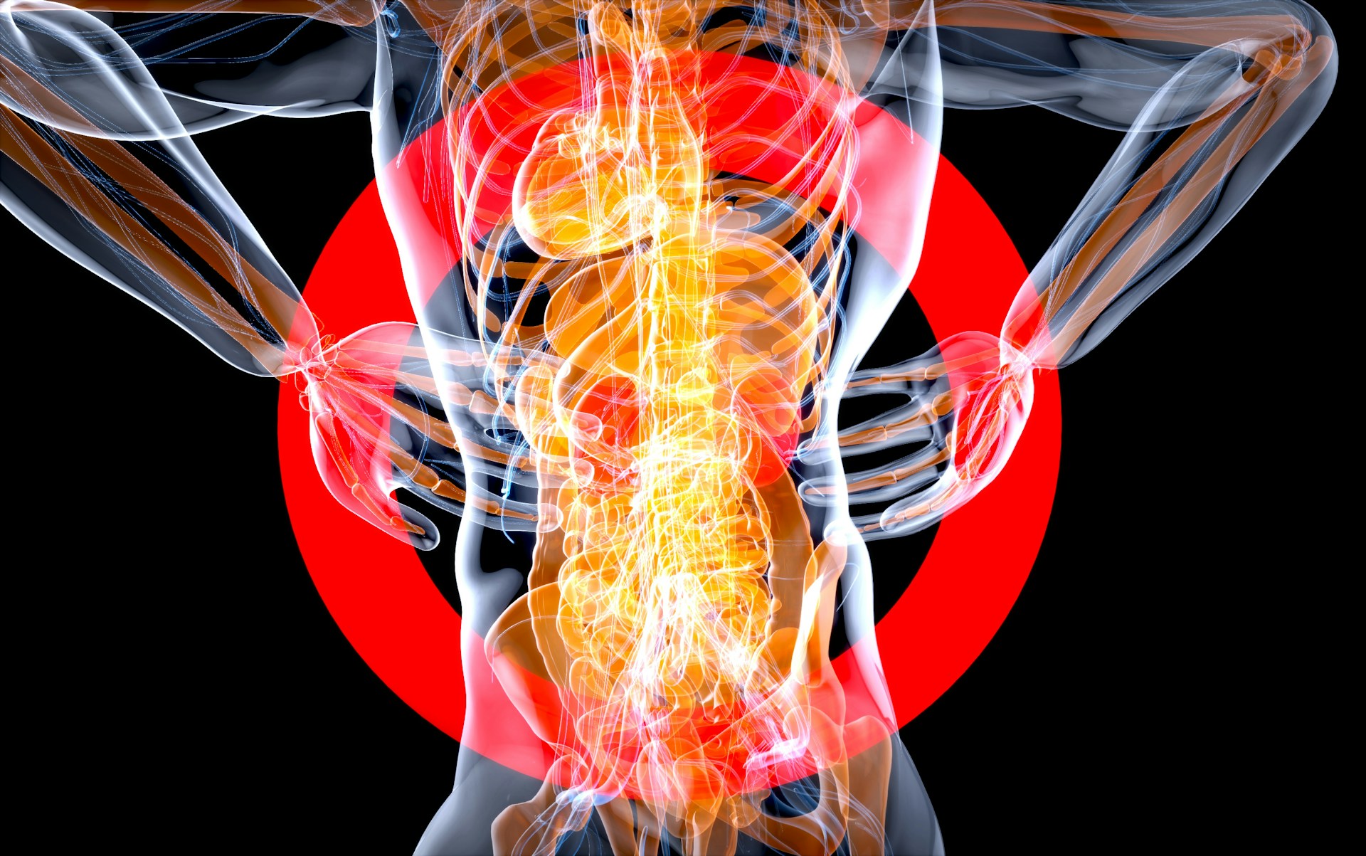 Illustration highlighting low back pain