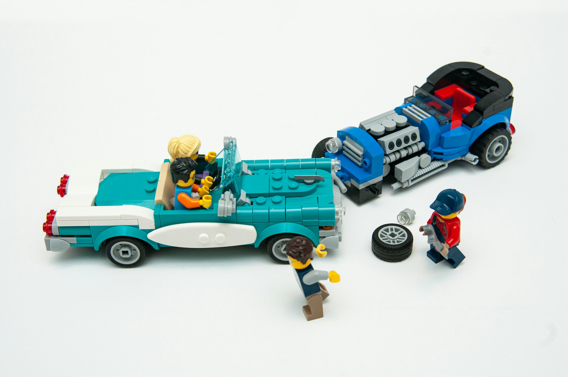 Lego representation of a car accident